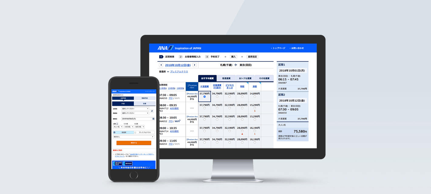 ANA Sky Web Booking Site